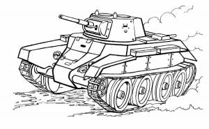 Раскраска танк для детей 7 лет #36 #159590