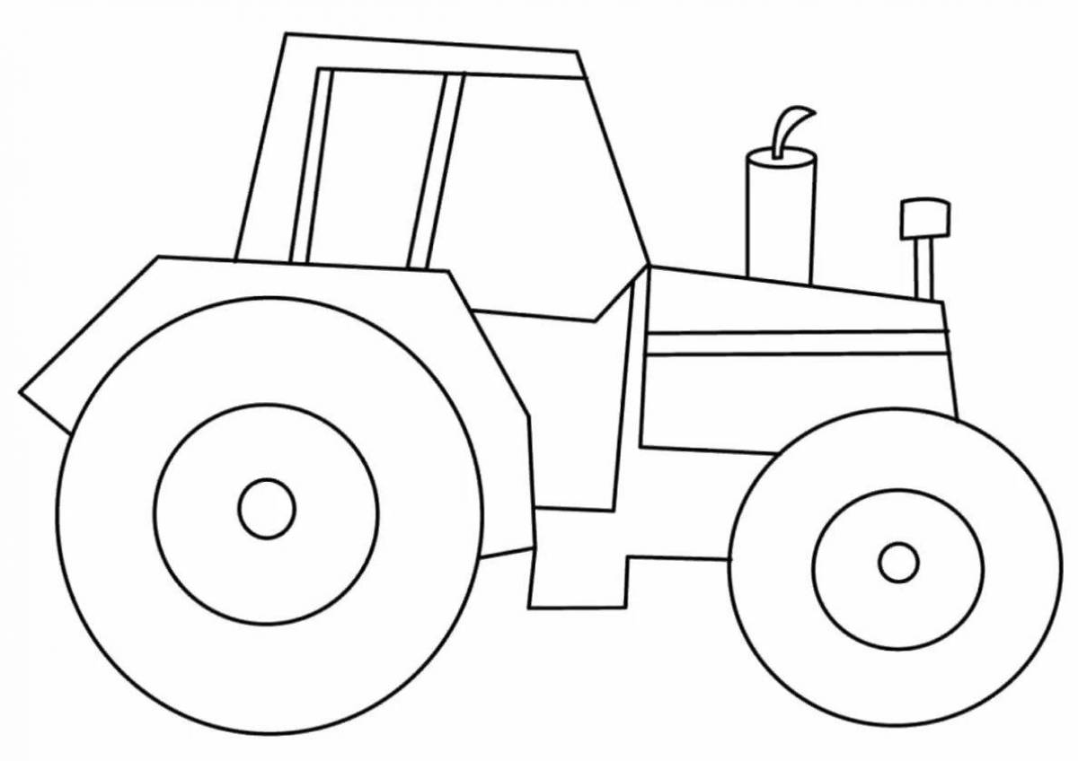 Рисунок трактора для детей простые