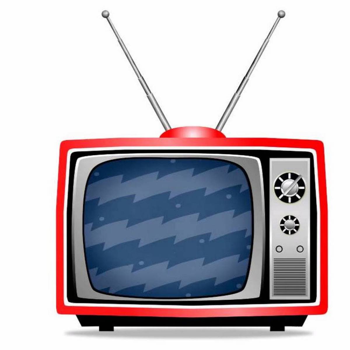 Изображение телевизора красное