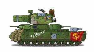 Раскраска танки мультяшные #9 #160103