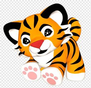 Раскраска тигренок для детей #5 #161667