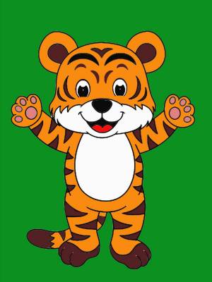 Раскраска тигренок для детей #8 #161670