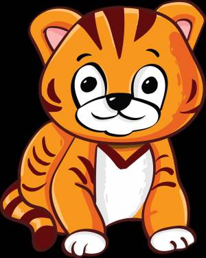 Раскраска тигренок для детей #16 #161678