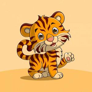 Раскраска тигренок для детей #21 #161683