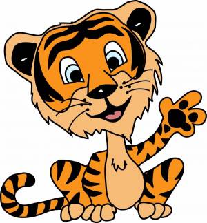 Раскраска тигренок для детей #25 #161687