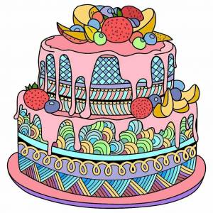 Раскраска торт для детей #24 #163365