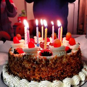 Раскраска торт на день рождения #3 #163378