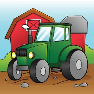 Раскраска трактор для детей 4 5 лет #7 #163686