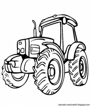 Раскраска трактор для детей 4 5 лет #25 #163704