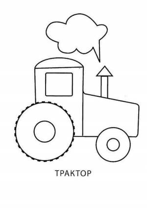 Раскраска трактора для детей 3 4 лет #1 #163828