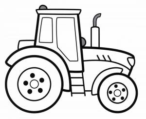 Раскраска трактора для детей 3 4 лет #12 #163839