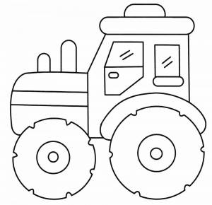 Раскраска трактора для детей 3 4 лет #14 #163841