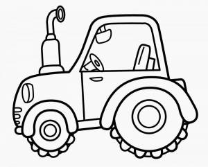 Раскраска трактора для детей 3 4 лет #15 #163842