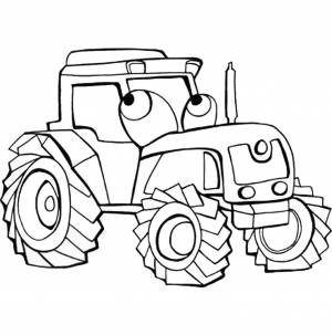 Раскраска трактора для детей 3 4 лет #36 #163863