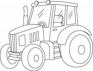 Раскраска трактора для детей 5 6 лет #7 #163870