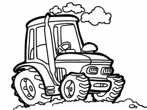 Раскраска трактора для мальчиков #17 #163918