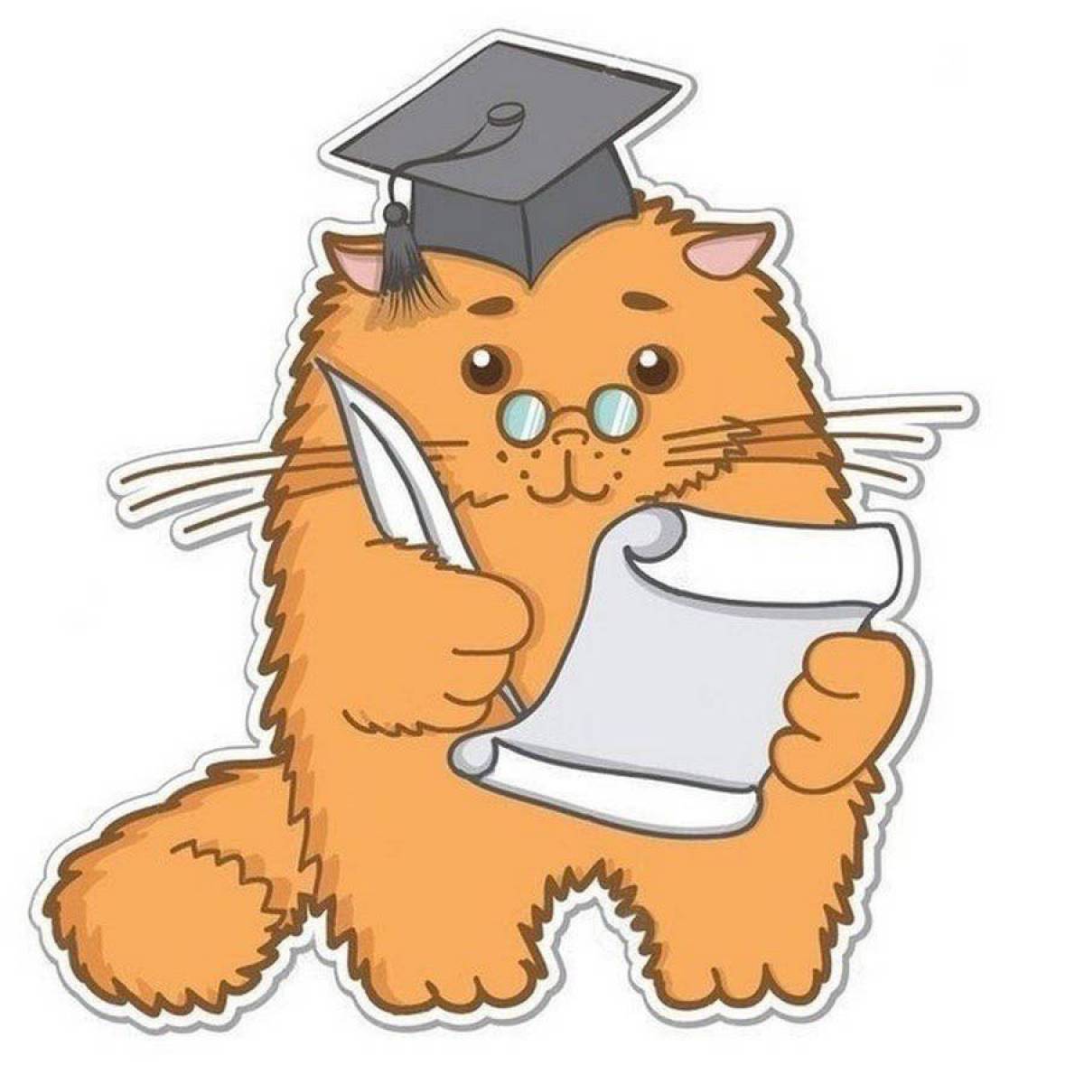Кот ученый картинки для детей