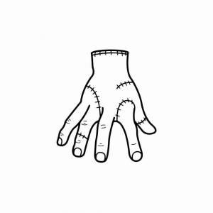 Раскраска уэнсдей рука #2 #167112