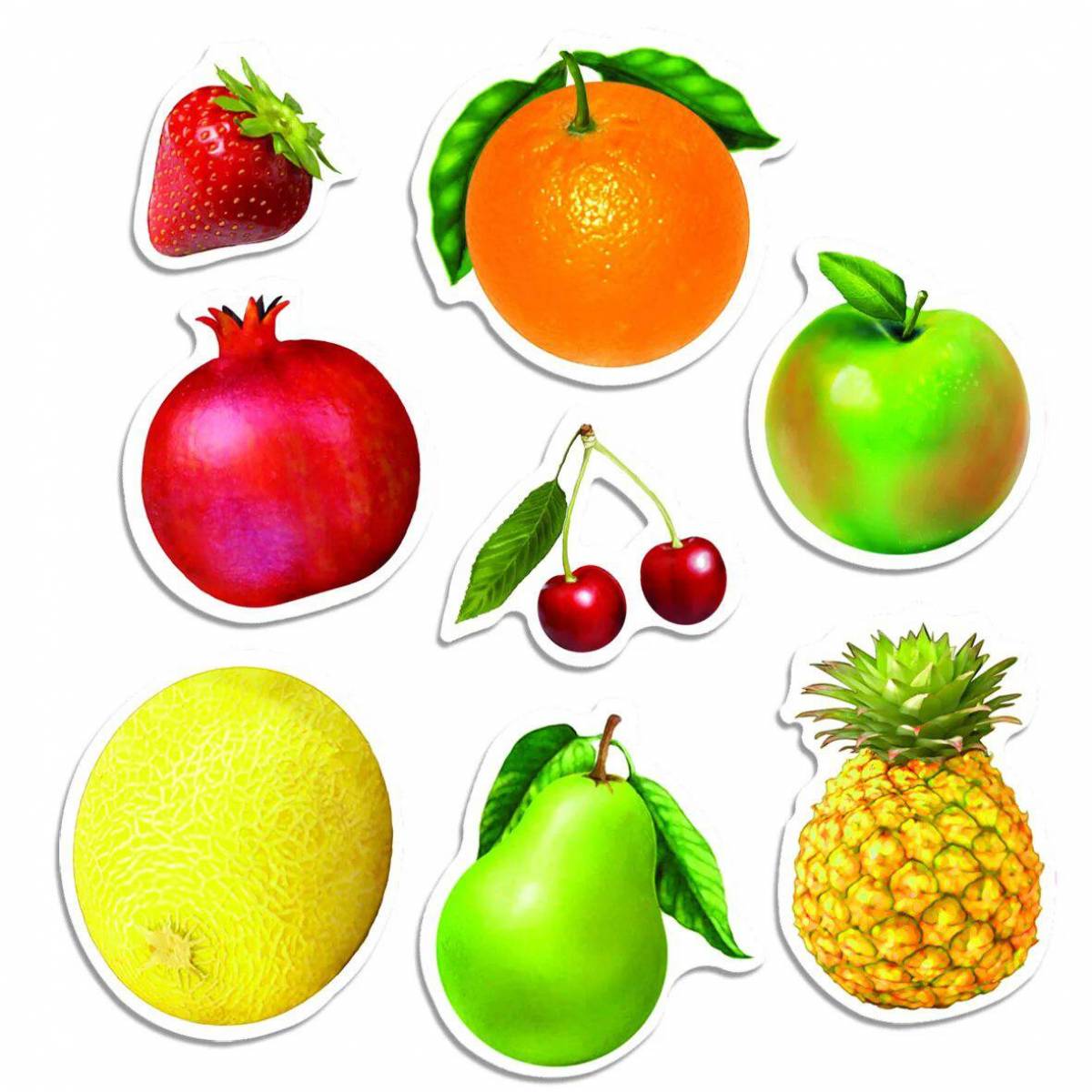 фрукты круглой формы картинки для детей