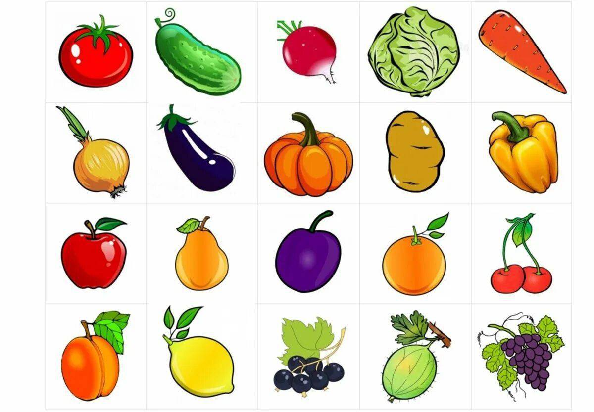 Цветные овощи и фрукты картинки для детей — красивые и прикольные