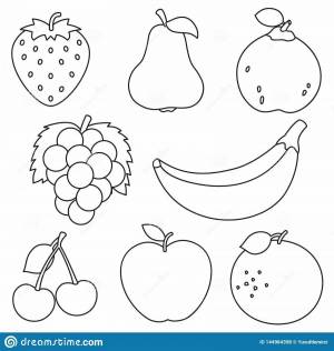 Раскраска фрукты для детей 6 7 лет #23 #169736
