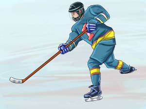 Раскраска хоккеист для детей #1 #171845
