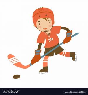 Раскраска хоккеист для детей #15 #171859