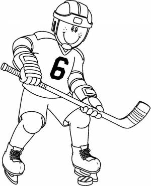 Раскраска хоккеист для детей #24 #171868