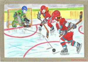 Раскраска хоккей для детей #33 #171941