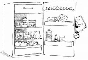 Раскраска холодильник для детей #16 #171994