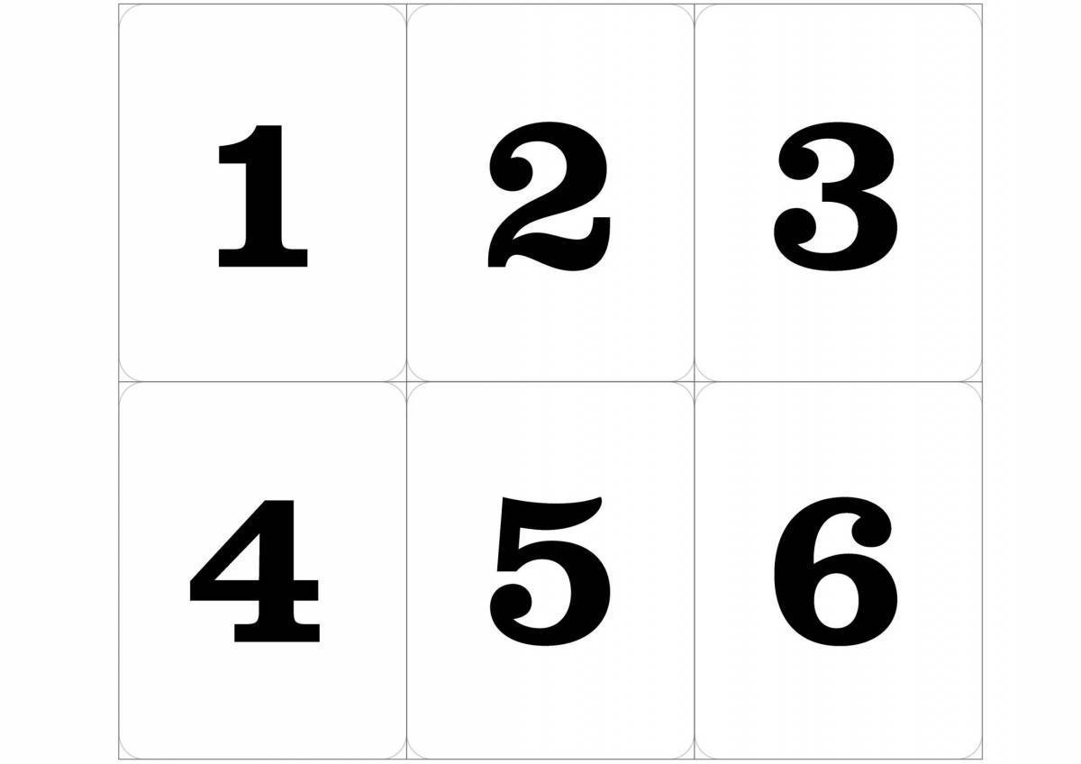 Цифры от 1 до 6 картинки для печати