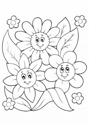 Раскраска цветок для детей 5 лет #7 #173511