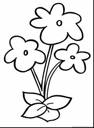 Раскраска цветок для детей 5 лет #10 #173514