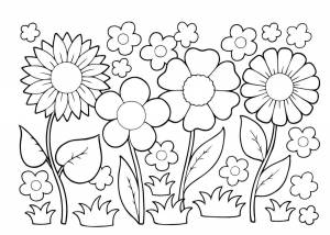Раскраска цветы для детей 3 4 лет #3 #173852