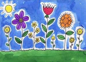 Раскраска цветы для детей 5 6 лет #17 #173938