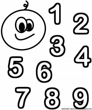 Раскраска цифры для детей 3 4 лет #19 #174336