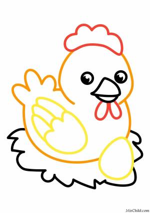 Раскраска цыпленок для детей 2 3 лет #25 #174643