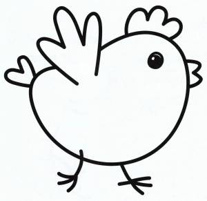 Раскраска цыпленок для детей 2 3 лет #35 #174653