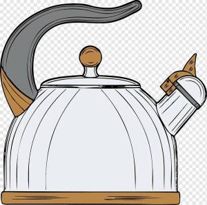 Раскраска чайник картинка для детей #35 #174910