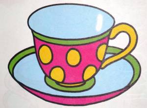 Раскраска чашка для детей 2 3 лет #11 #175486