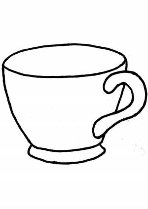 Раскраска чашка для детей 2 3 лет #26 #175501