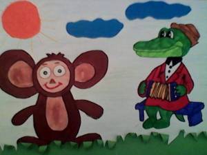 Раскраска чебурашка и крокодил гена для детей #26 #175830