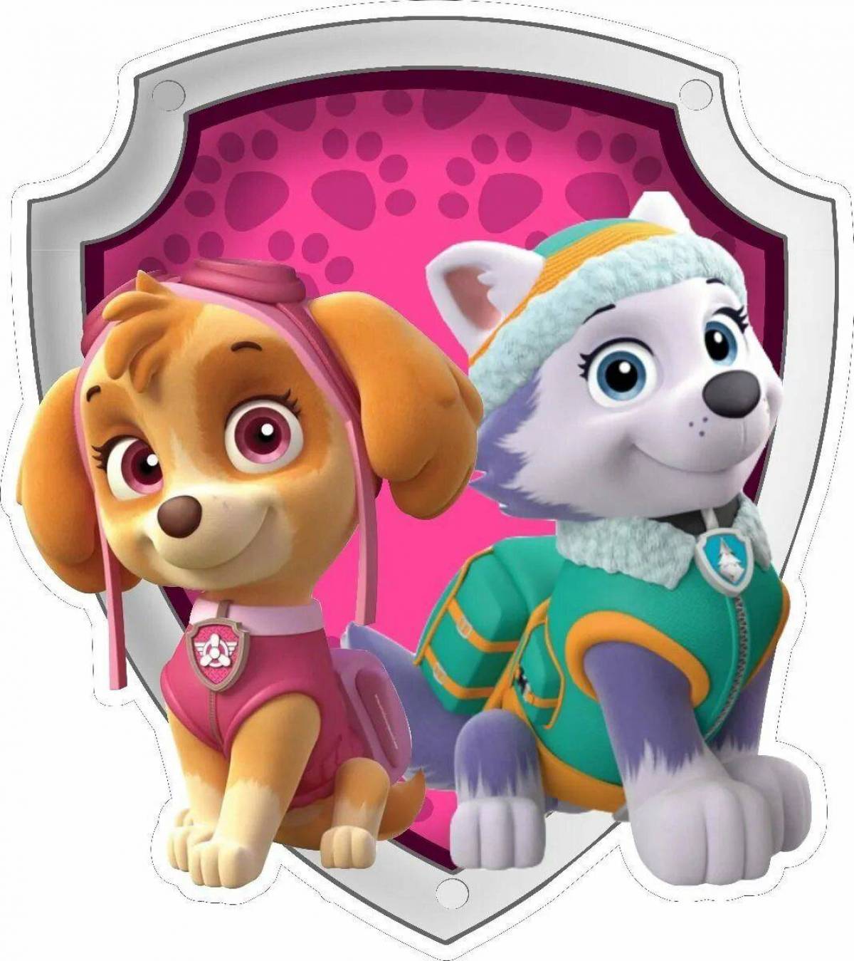 Картинки щенячьего патруля. Щенячий патруль Скай и Эверест. Paw Patrol Эверест. Щенячий патруль. Скай. Скай и Эверест Щенячий.