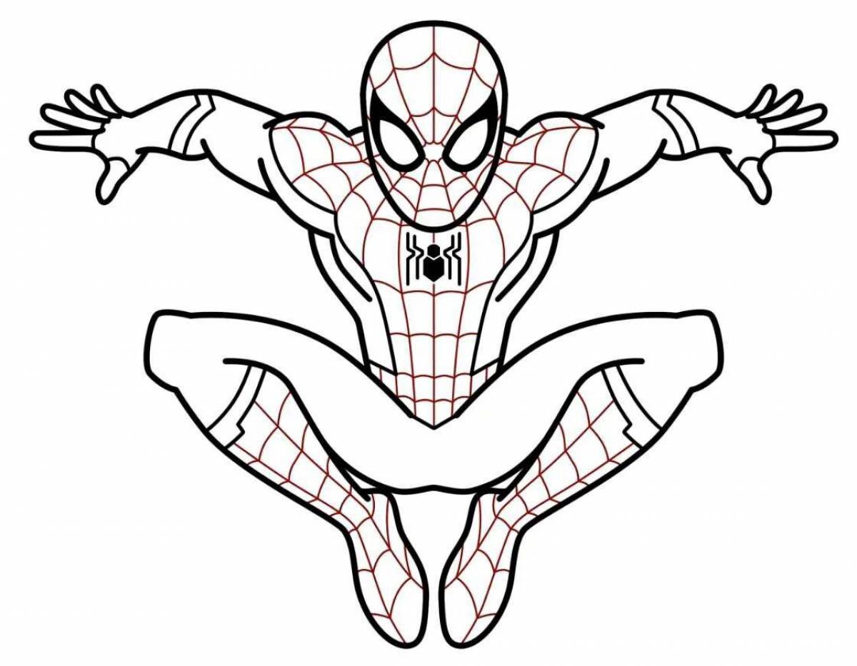 Человек паук раскраску #13