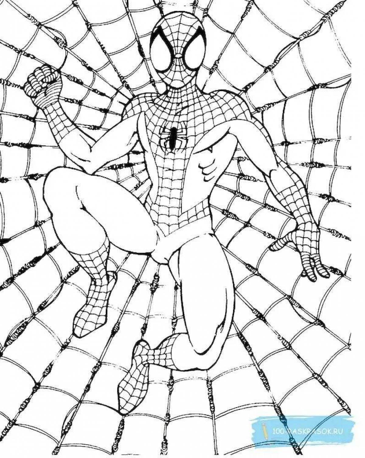 Человек паук раскраску #20