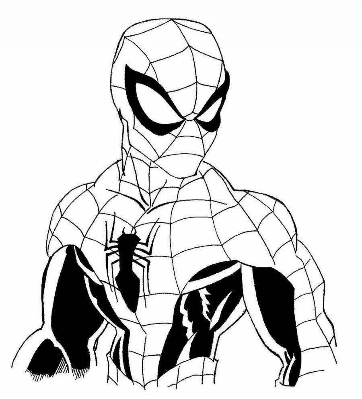 Человек паук раскраску #25