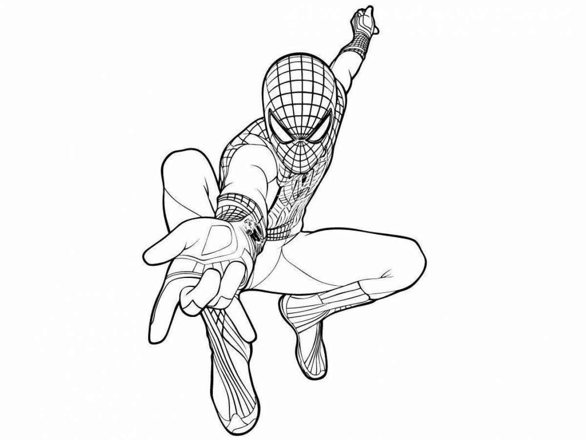 Человек паук раскраску #26