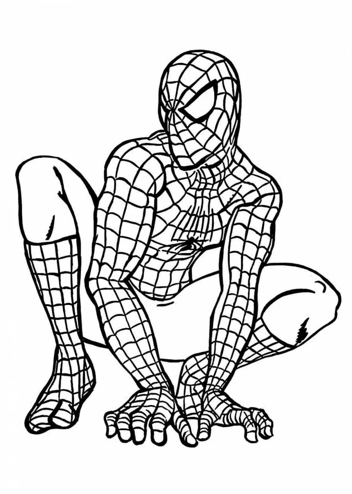 Человек паук раскраску #36