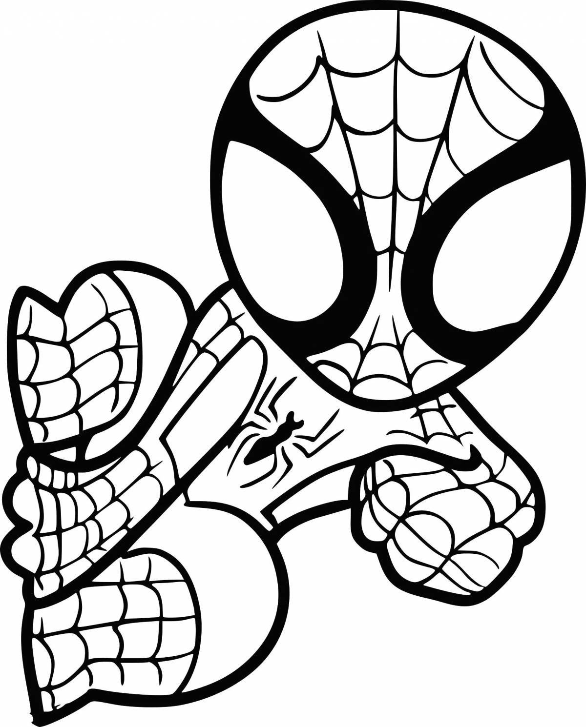 Человек паук раскраску #38