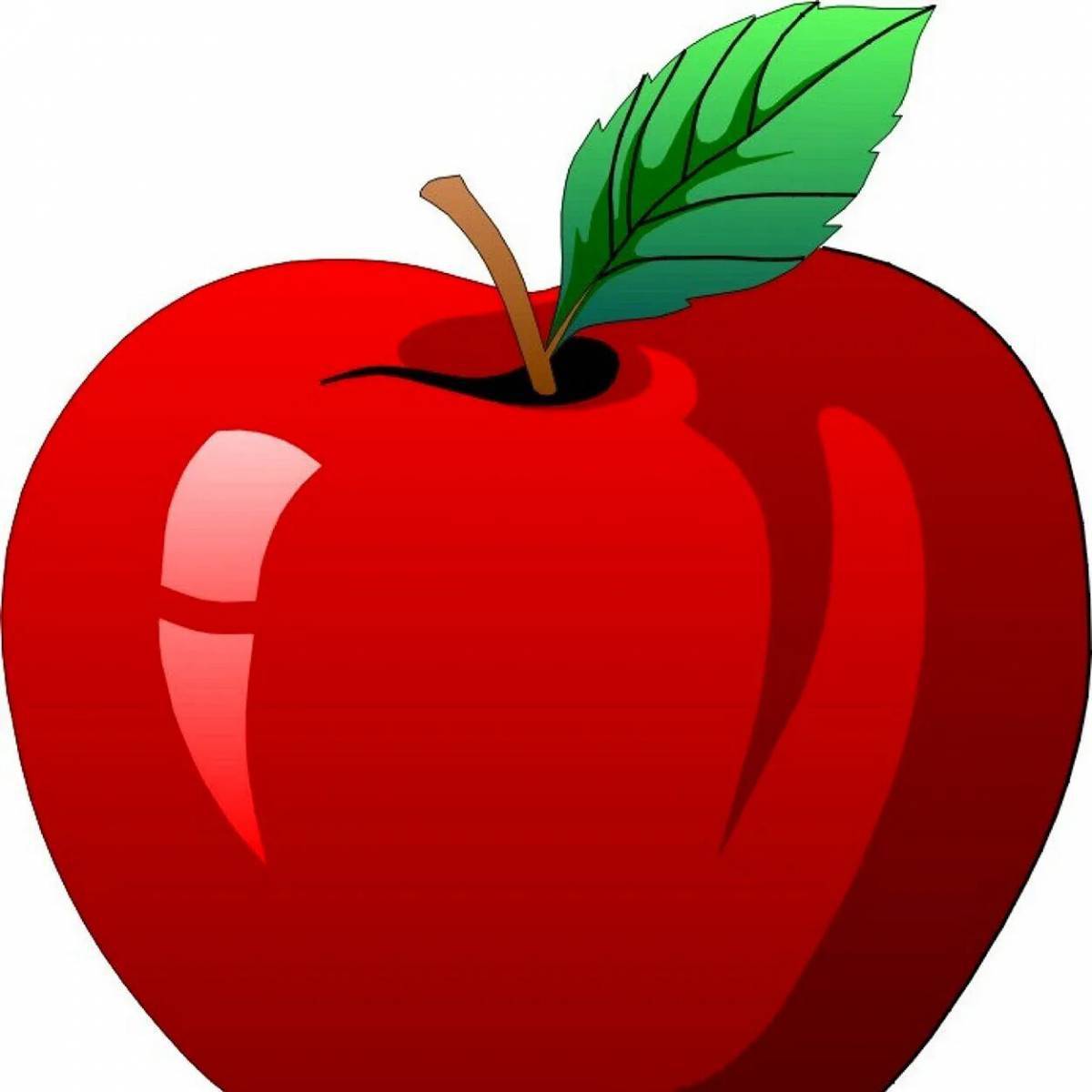 Яблоко картинка для детей #1
